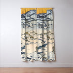 Snow Country Antique Japanese Woodblock Print Window Curtain Gallery Image 3