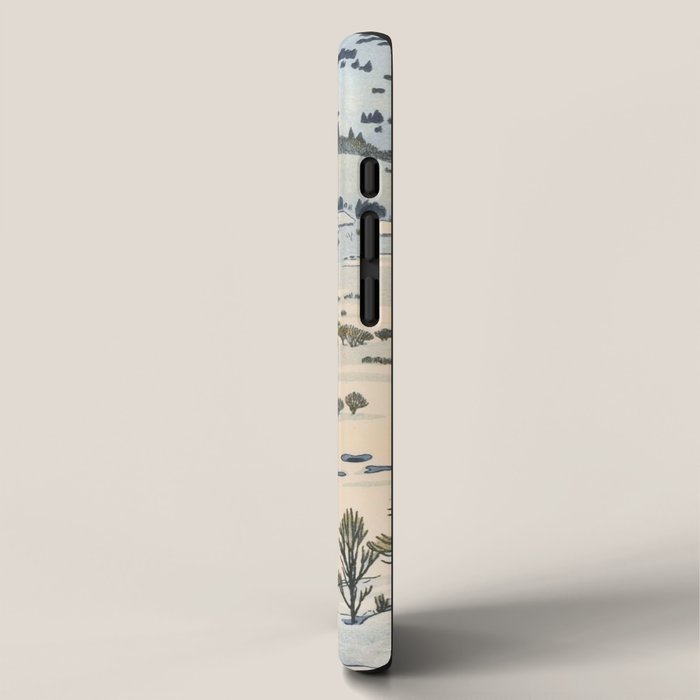 Snow Country Antique Japanese Woodblock Print iPhone Case Gallery Image 2