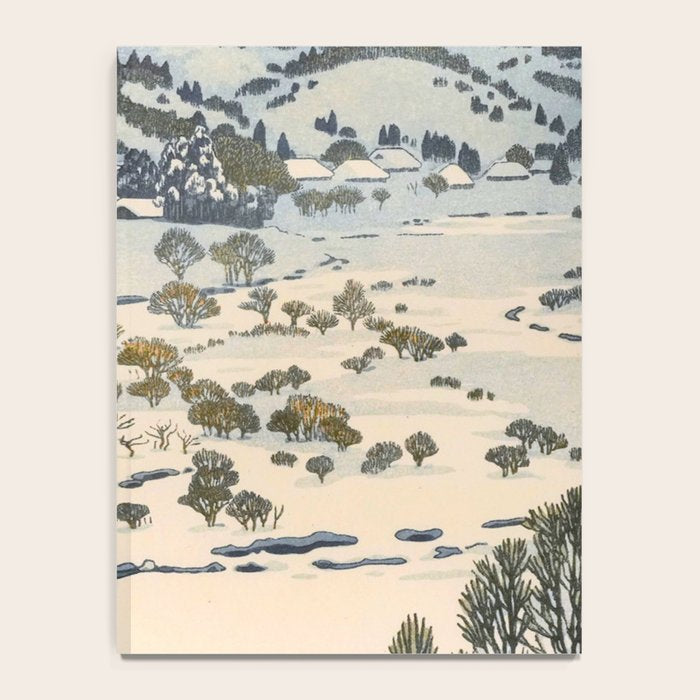 Snow Country Antique Japanese Woodblock Print Notebook Gallery Image 4