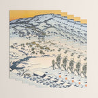 Snow Country Antique Japanese Woodblock Print Wrapping Paper Gallery Image 3