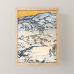 Snow Country Antique Japanese Woodblock Print Mini Art Print Gallery Image 1