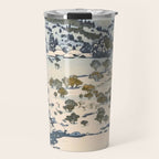 Snow Country Antique Japanese Woodblock Print Travel Mug Gallery Image 1