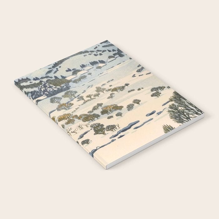 Snow Country Antique Japanese Woodblock Print Notebook Gallery Image 1