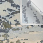 Snow Country Antique Japanese Woodblock Print Wall Tapestry Gallery Image 3