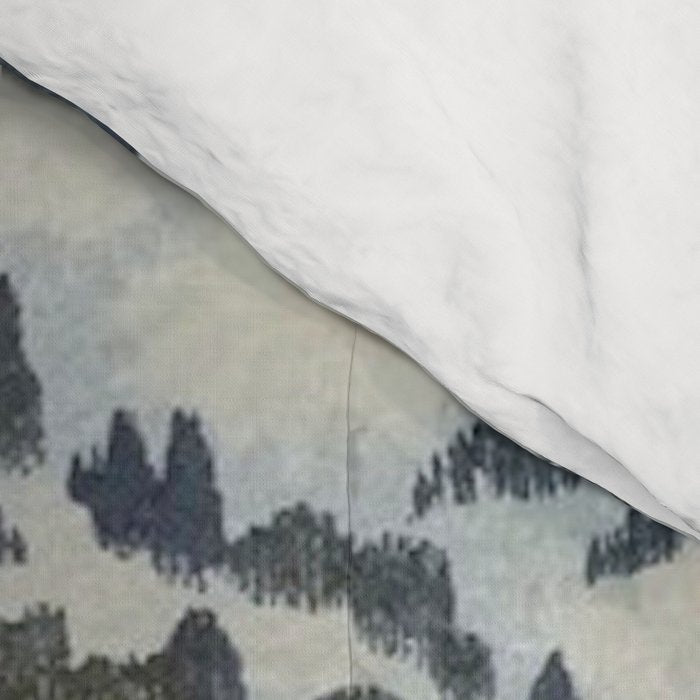 Snow Country Antique Japanese Woodblock Print Comforter Gallery Image 4