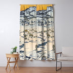 Snow Country Antique Japanese Woodblock Print Window Curtain Gallery Image 5
