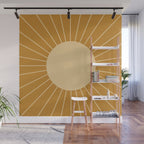 Minimal Sunrays - Golden Wall Mural Gallery Image 1