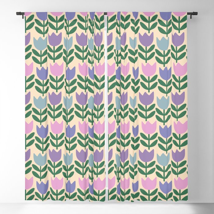 Tulip - Pastel Floral Pattern Window Curtain Gallery Image 1
