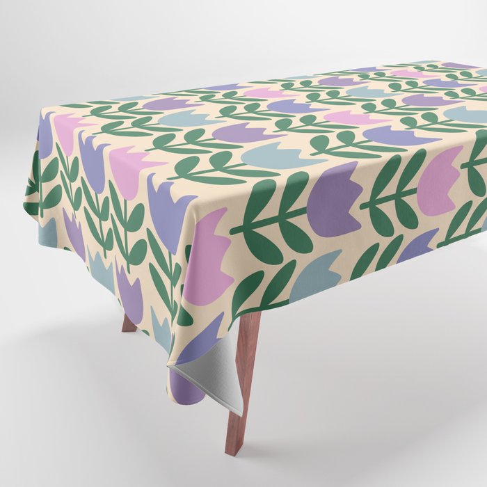 Tulip - Pastel Floral Pattern Tablecloth Gallery Image 1