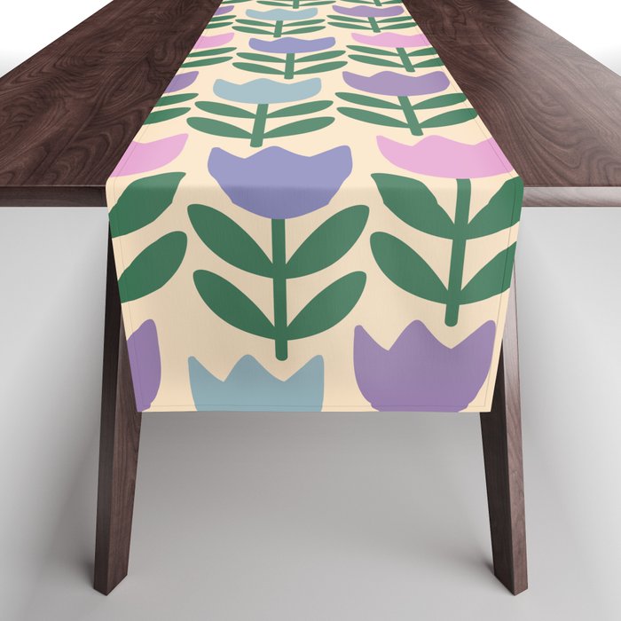 Tulip - Pastel Floral Pattern Table Runner Gallery Image 1
