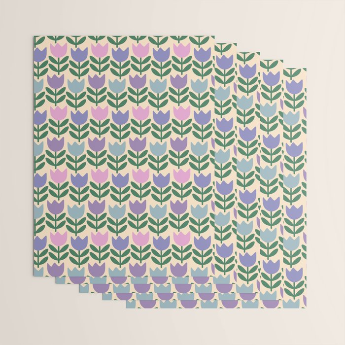Tulip - Pastel Floral Pattern Wrapping Paper Gallery Image 3