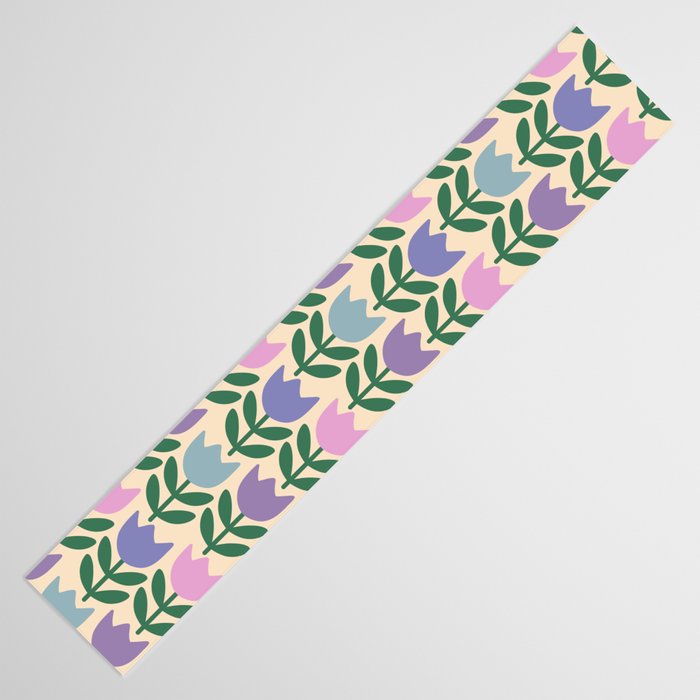 Tulip - Pastel Floral Pattern Table Runner Gallery Image 3