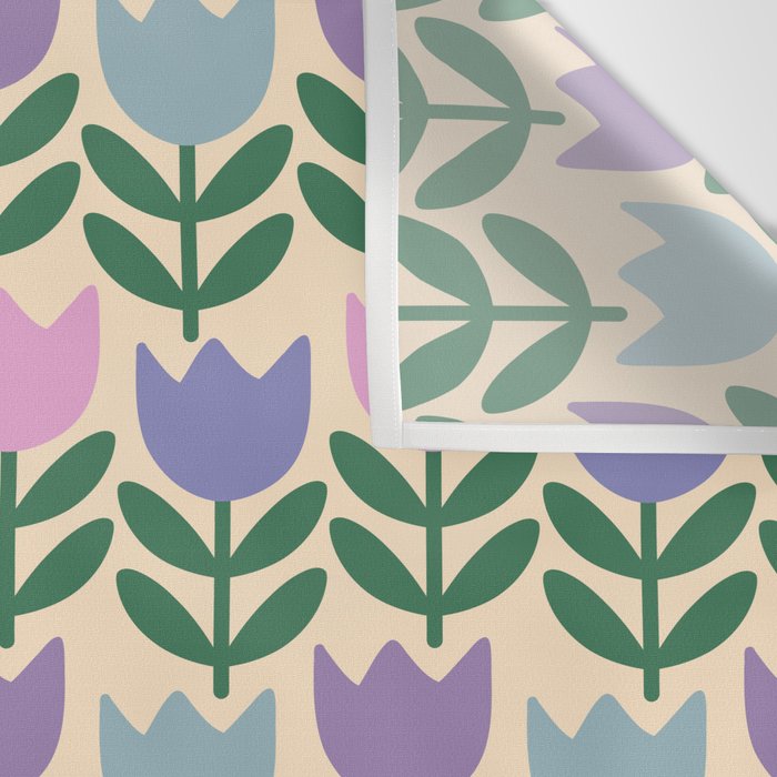 Tulip - Pastel Floral Pattern Wall Tapestry Gallery Image 3