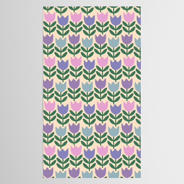 Tulip - Pastel Floral Pattern Tablecloth Gallery Image 2