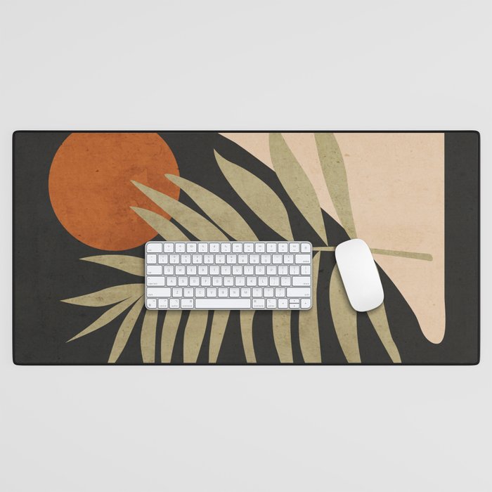 Tropical Leaf- Abstract Art 9/1 Desk Mat Gallery Image 1