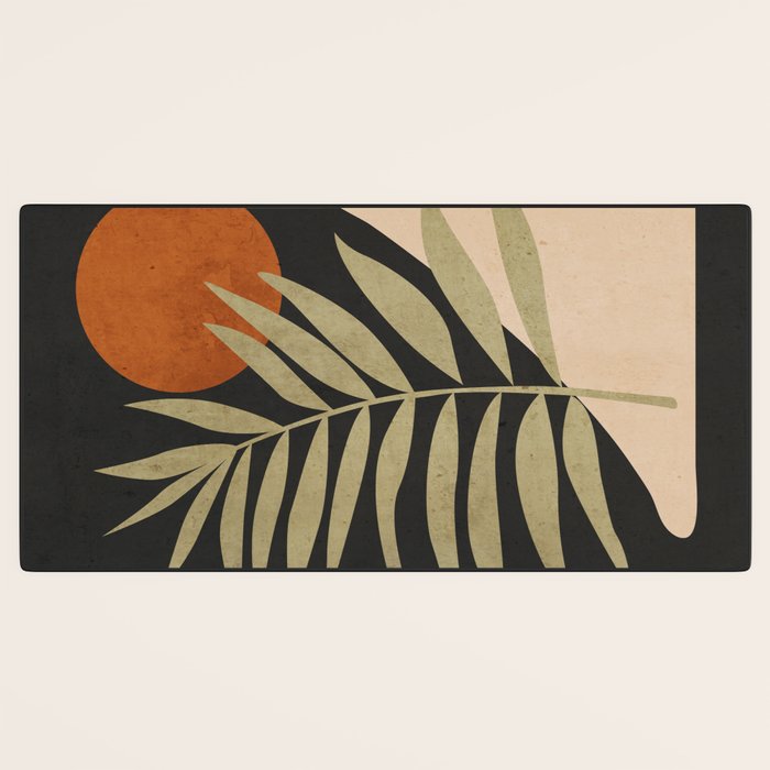 Tropical Leaf- Abstract Art 9/1 Desk Mat Gallery Image 3