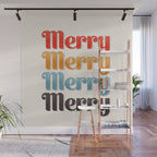 Merry typography Wall Mural Gallery Image 1
