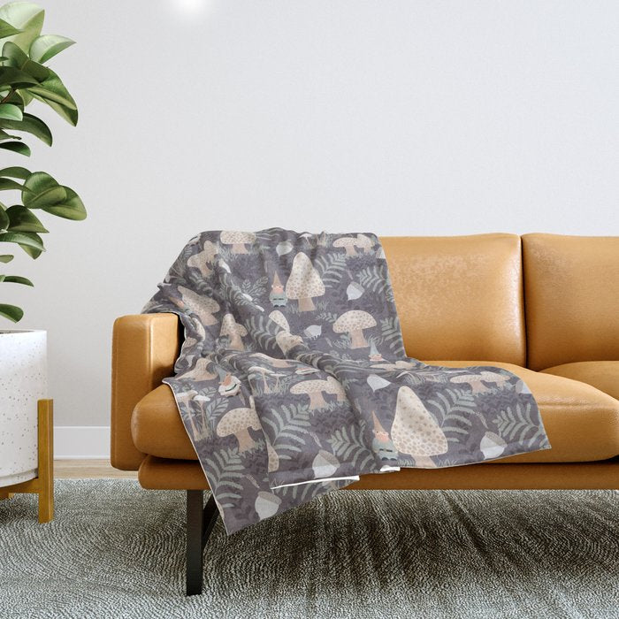 Forest Gnomes Throw Blanket Gallery Image 1