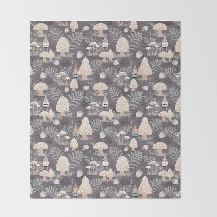 Forest Gnomes Throw Blanket Gallery Image 2