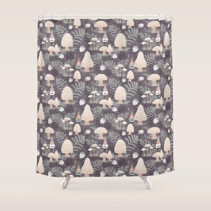 Forest Gnomes Shower Curtain Gallery Image 1
