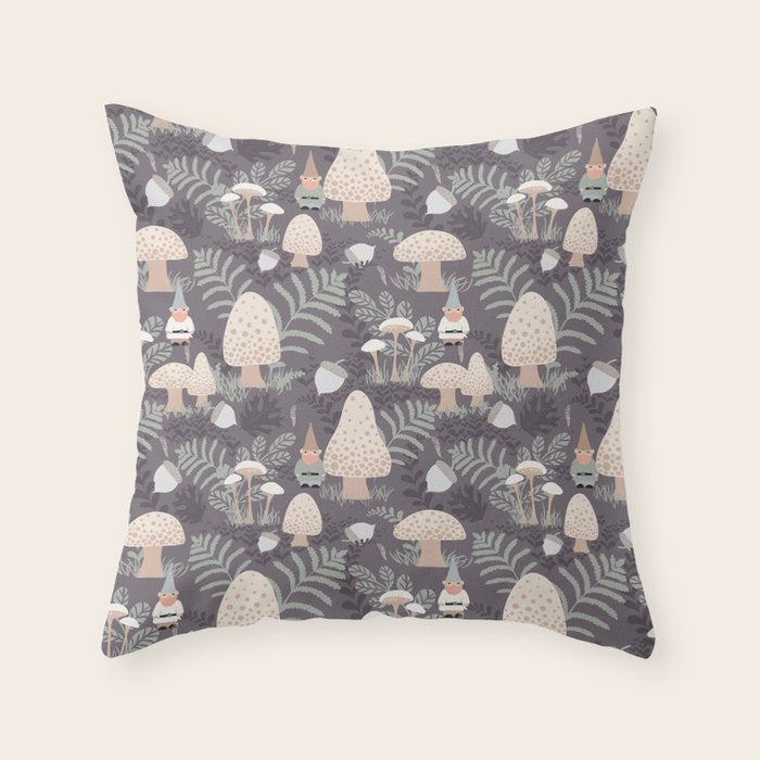 Forest Gnomes Throw Pillow Gallery Image 6