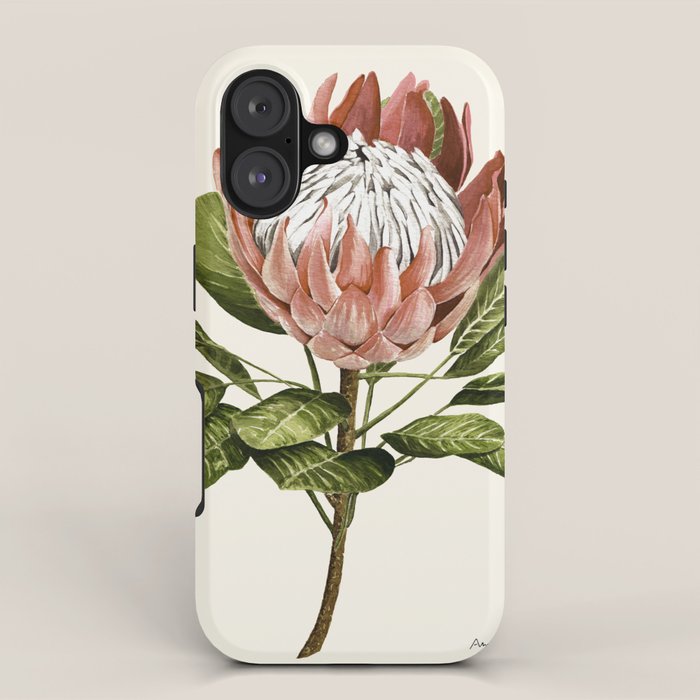 protea plant #watercolor iPhone Case Gallery Image 1