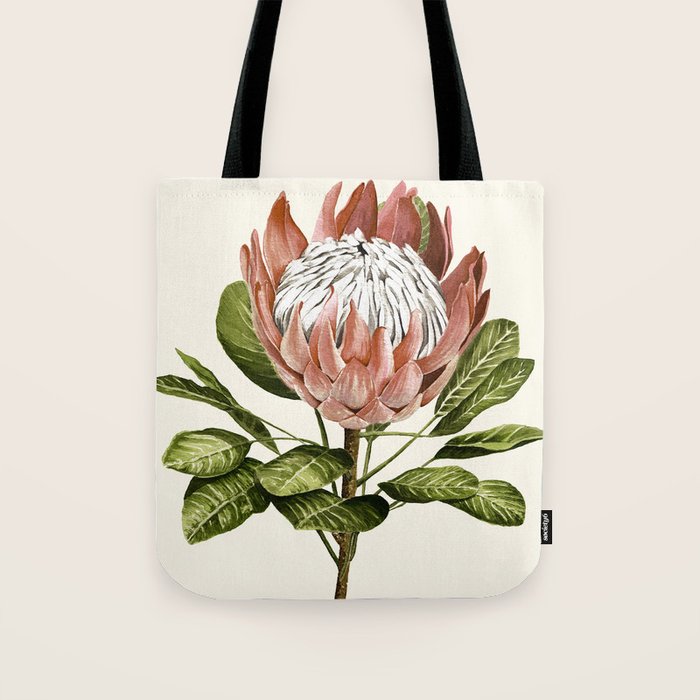 protea plant #watercolor Tote Bag Gallery Image 1