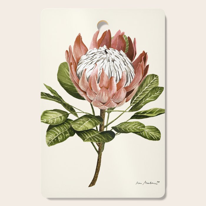 protea plant #watercolor Cutting Board Gallery Image 1