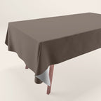 Coffee Brown Solid Color Tablecloth Gallery Image 1