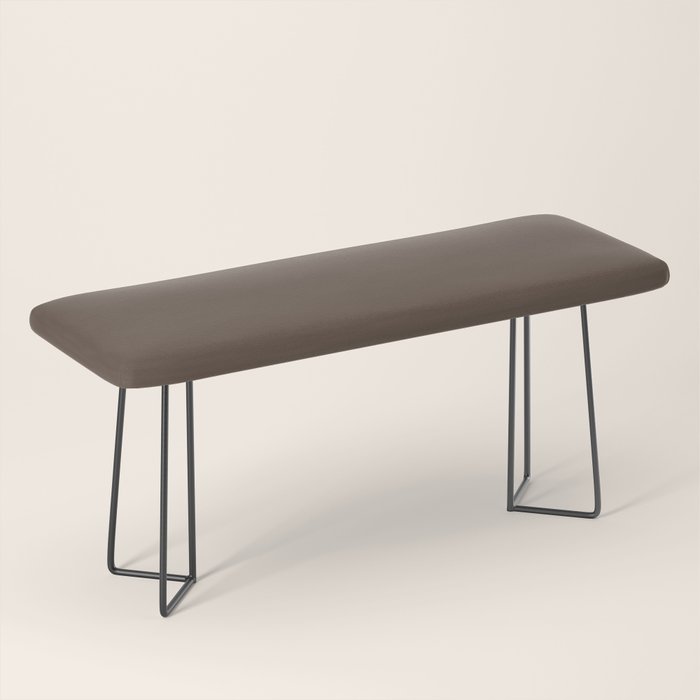 Coffee Brown Solid Color Bench Gallery Image 1