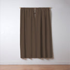 Coffee Brown Solid Color Window Curtain Gallery Image 3