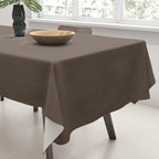 Coffee Brown Solid Color Tablecloth Gallery Image 3