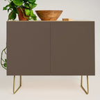 Coffee Brown Solid Color Credenza Gallery Image 1