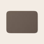 Coffee Brown Solid Color Bath Mat Gallery Image 1