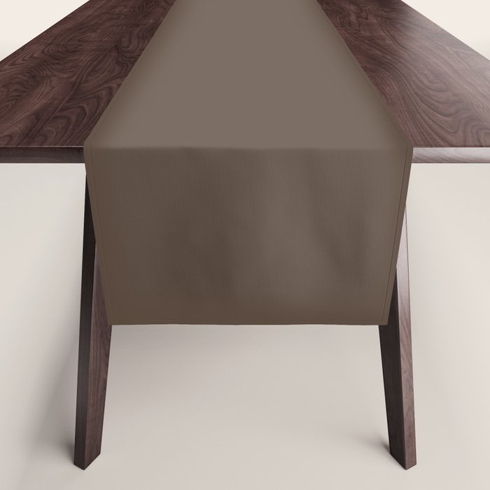 Coffee Brown Solid Color Table Runner Gallery Image 1