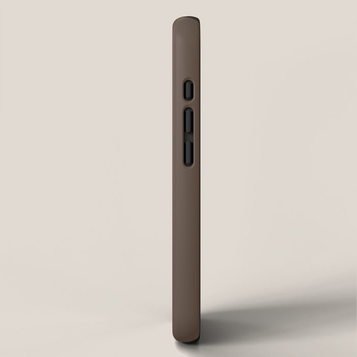 Coffee Brown Solid Color iPhone Case Gallery Image 2