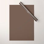 Coffee Brown Solid Color Wrapping Paper Gallery Image 1