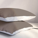 Coffee Brown Solid Color Pillow Sham Gallery Image 3