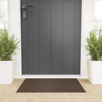 Coffee Brown Solid Color Welcome Mat Gallery Image 3