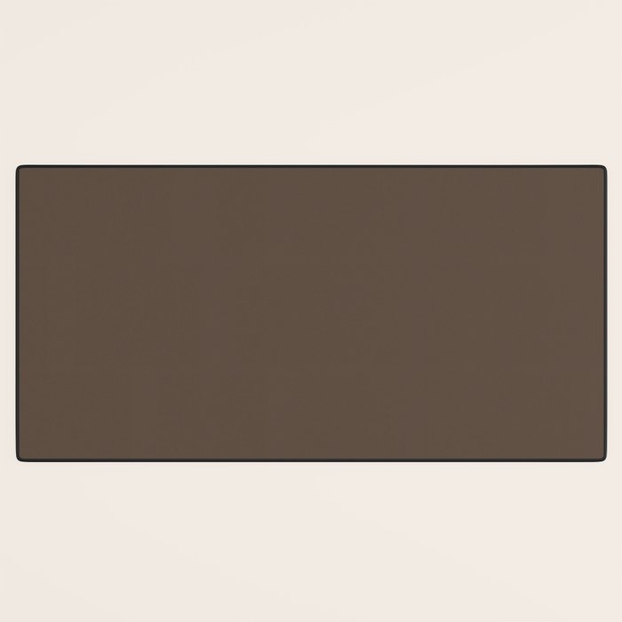 Coffee Brown Solid Color Desk Mat Gallery Image 3