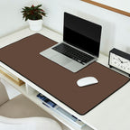 Coffee Brown Solid Color Desk Mat Gallery Image 2