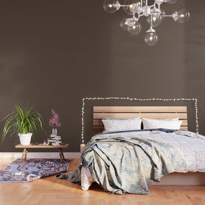 Coffee Brown Solid Color Wallpaper Gallery Image 1