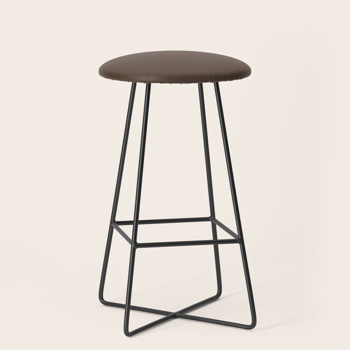 Coffee Brown Solid Color Stool Gallery Image 1