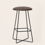 Coffee Brown Solid Color Stool Gallery Image 1