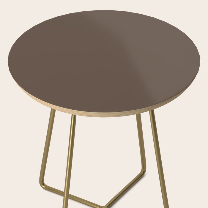 Coffee Brown Solid Color Side Table Gallery Image 2