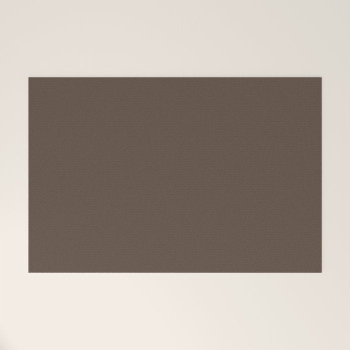 Coffee Brown Solid Color Welcome Mat Gallery Image 1