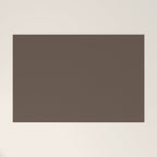 Coffee Brown Solid Color Welcome Mat Gallery Image 1
