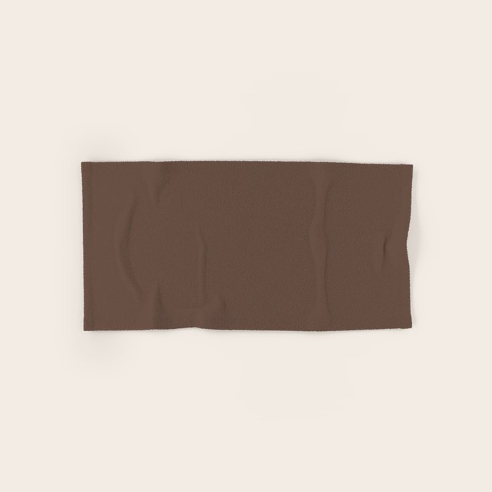 Coffee Brown Solid Color Bath Towel Gallery Image 1