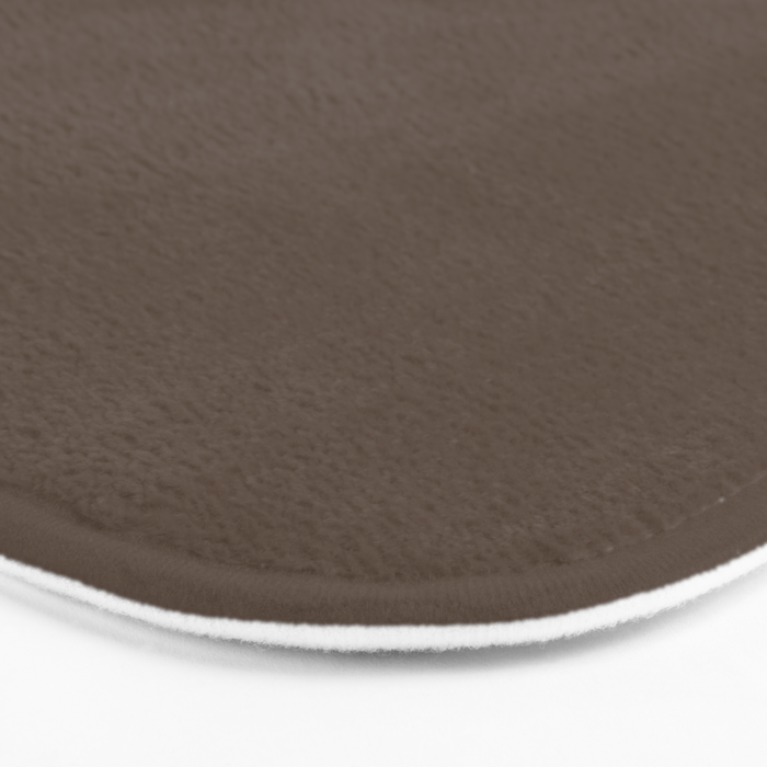 Coffee Brown Solid Color Bath Mat Gallery Image 3