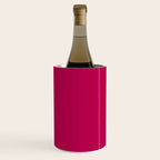 NOW BERRY GLOSS Solid Color Plain Red Shade  and Mindfulness Minimalist Word Art  Wine Chiller Gallery Image 1